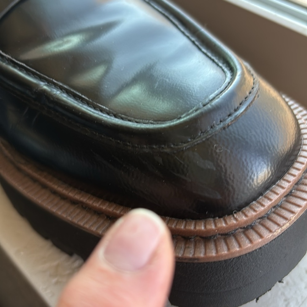 Sam Edelman Black Loafers with Gold Accent - Picture 11 of 11